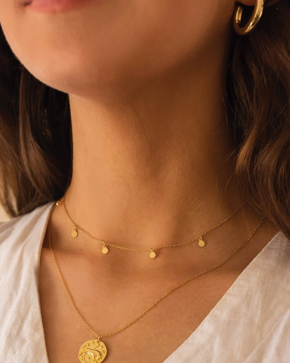 14K Gold Bull Coin Necklace - Necklaces - Elk & Bloom