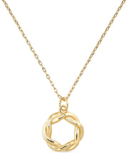14K Gold Circle Necklace - Necklaces - Elk & Bloom