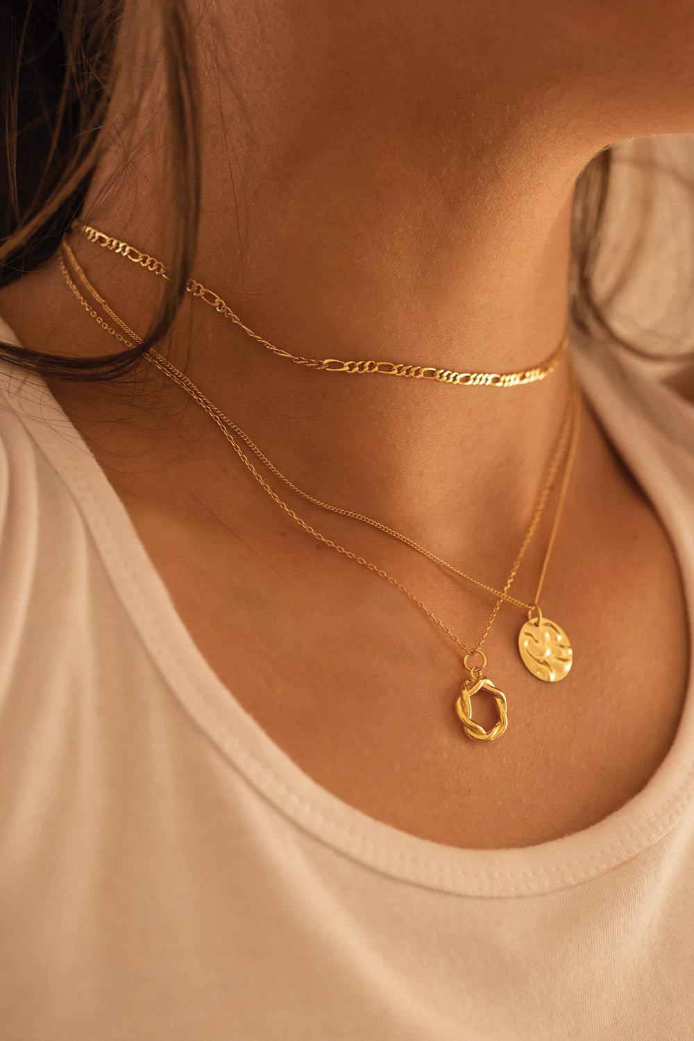 Layered circle necklace 2025
