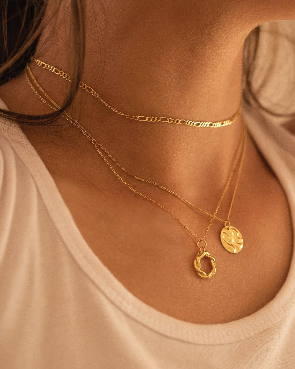 14K Gold Circle Necklace - Necklaces - Elk & Bloom