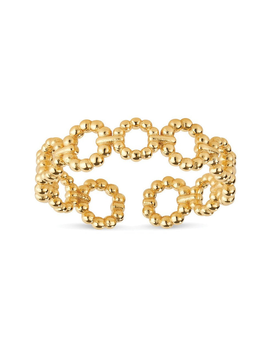 Gold Stackinf Rong's 14K Gold Chain Link Ring, Tiny Statement Dainty Stacking Rings Set ...