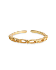 14K Gold Promise Link Stacking Ring - Rings - Elk & Bloom
