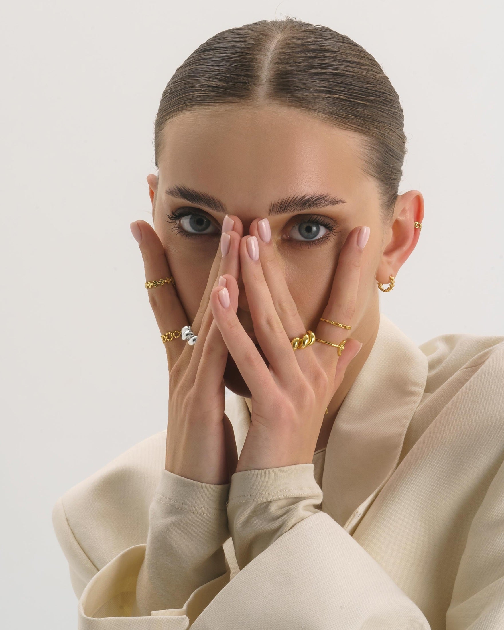 14K Gold Twist Link Ring - Rings - Elk & Bloom