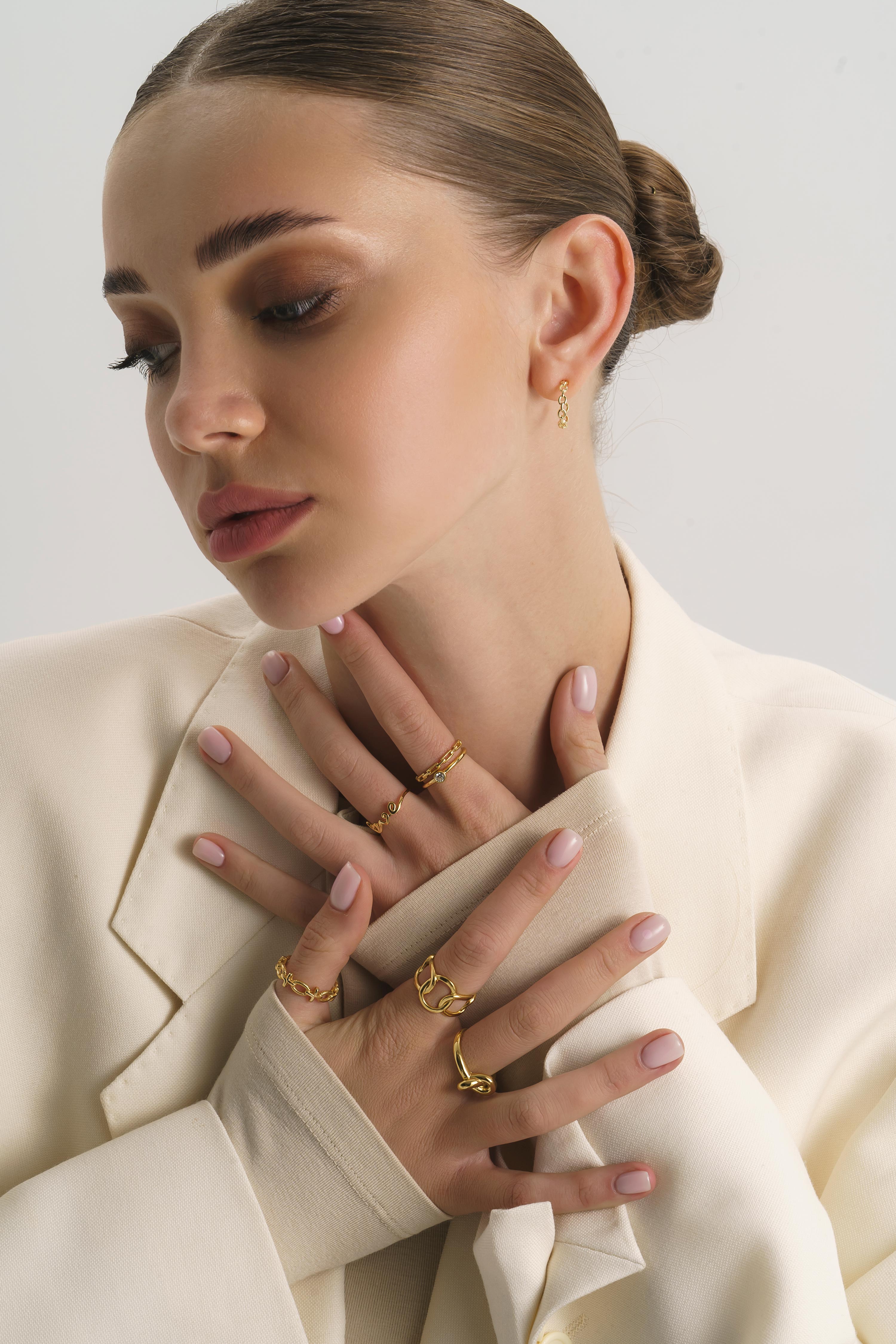 Delicate gold stacking rings deals
