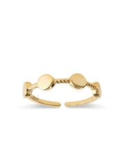 18K Gold Geometric Stacking Ring - Rings - Elk & Bloom