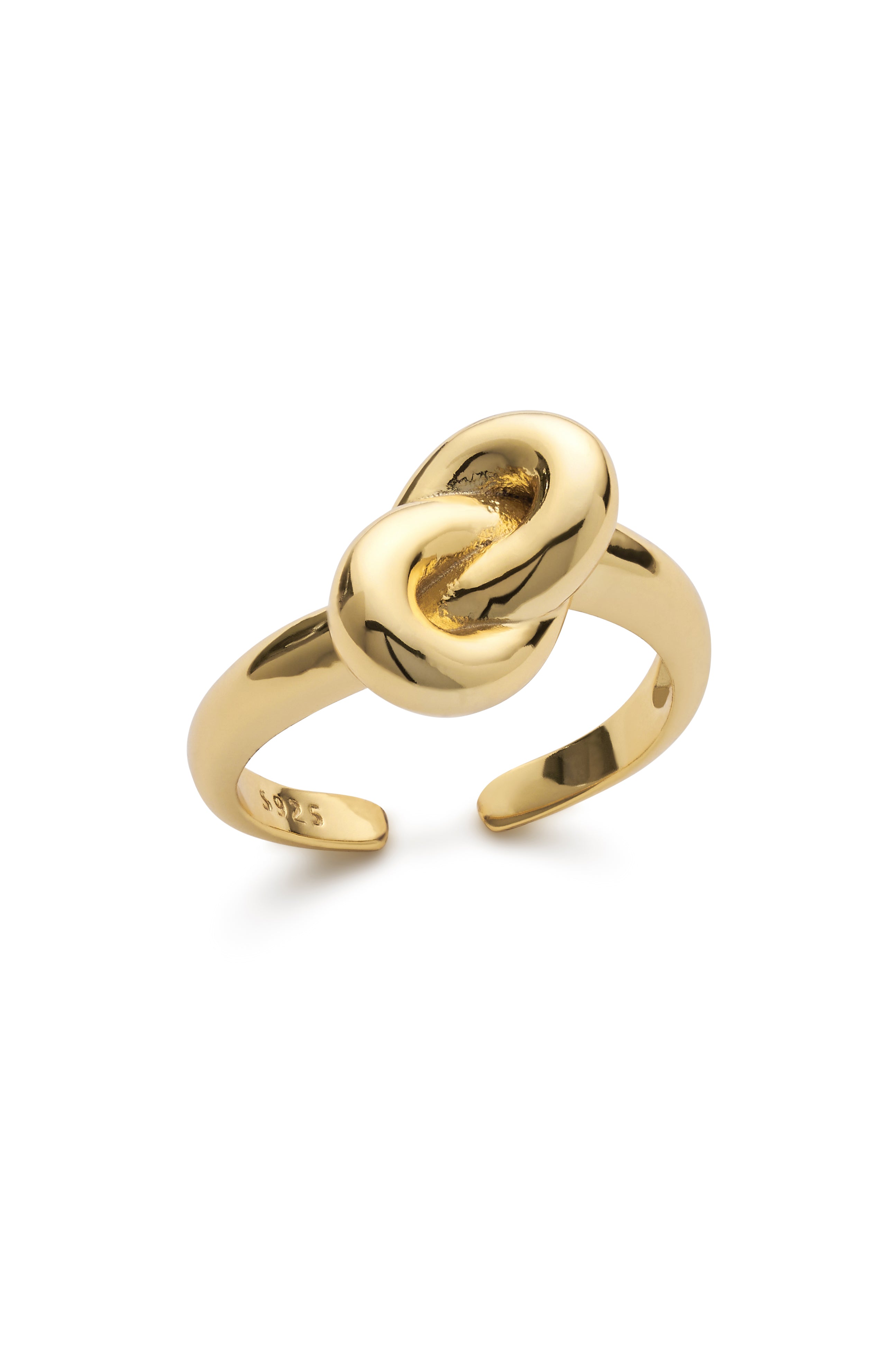 Chunky gold knot ring sales