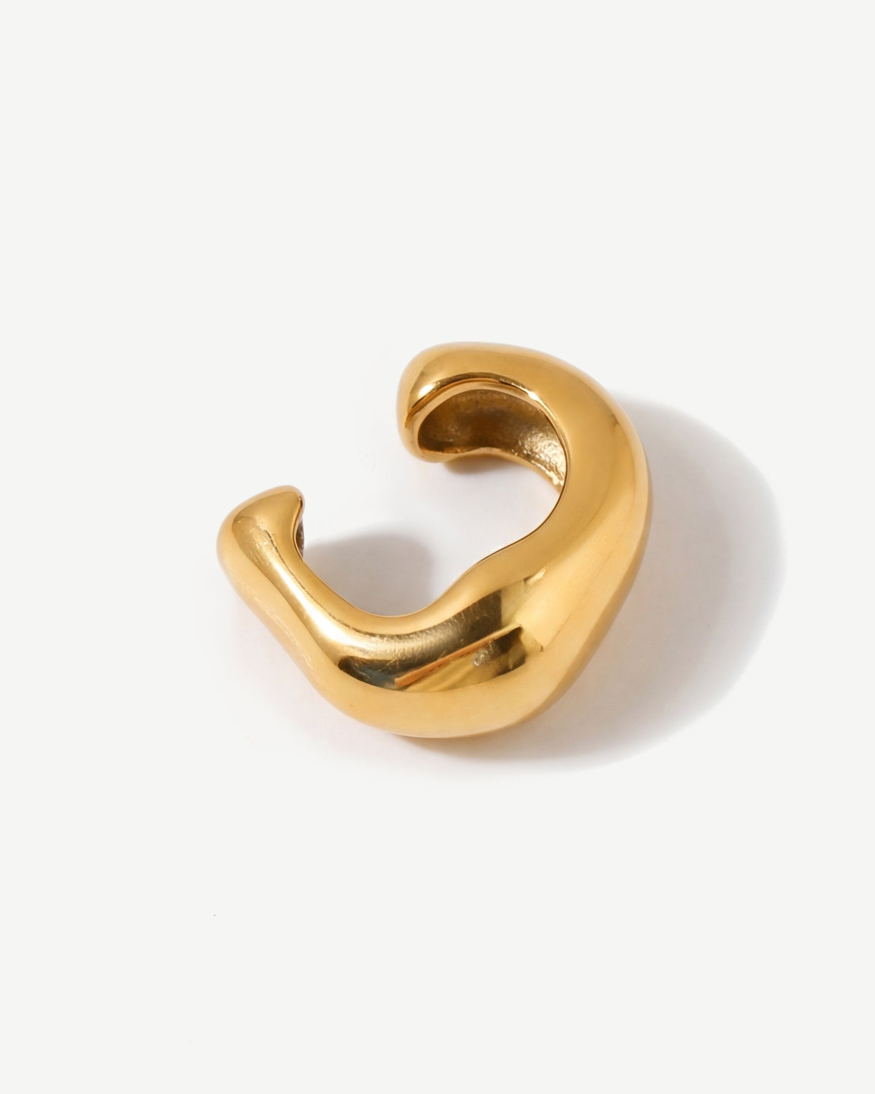 Chubby 14k Gold Huggie Hoop Ear Cuff