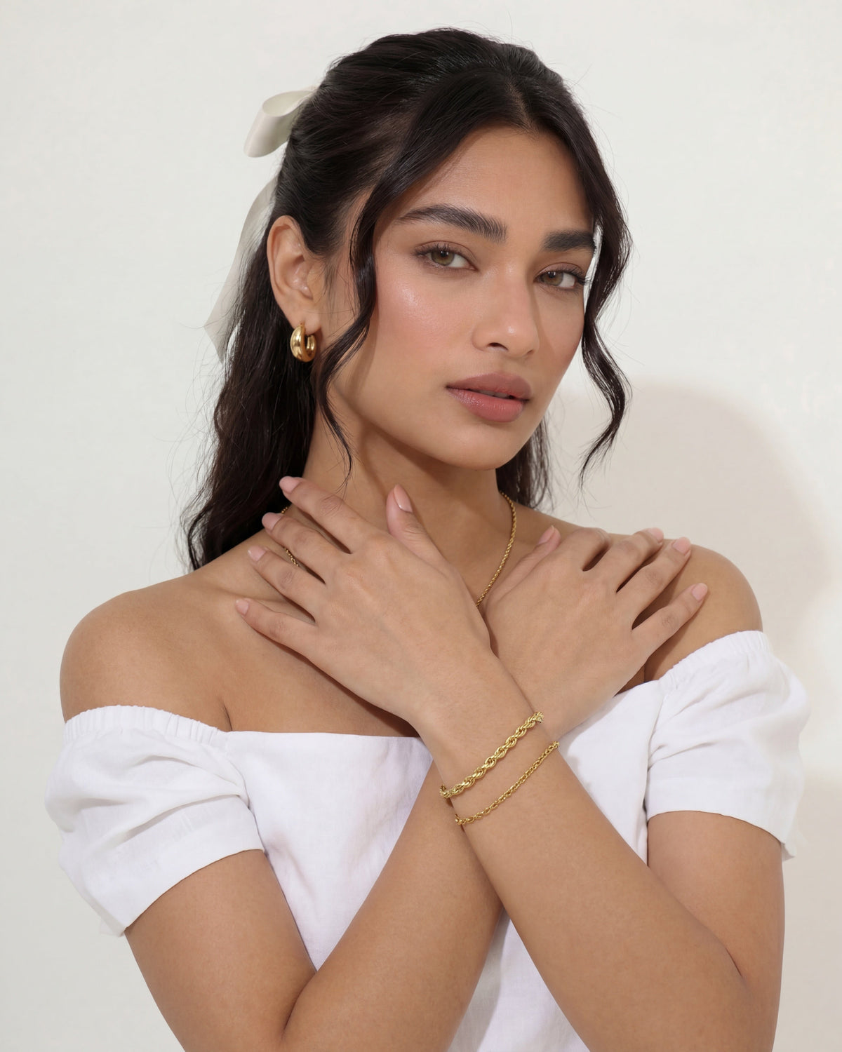 Twisted Rope Chain 14K Gold Bracelet