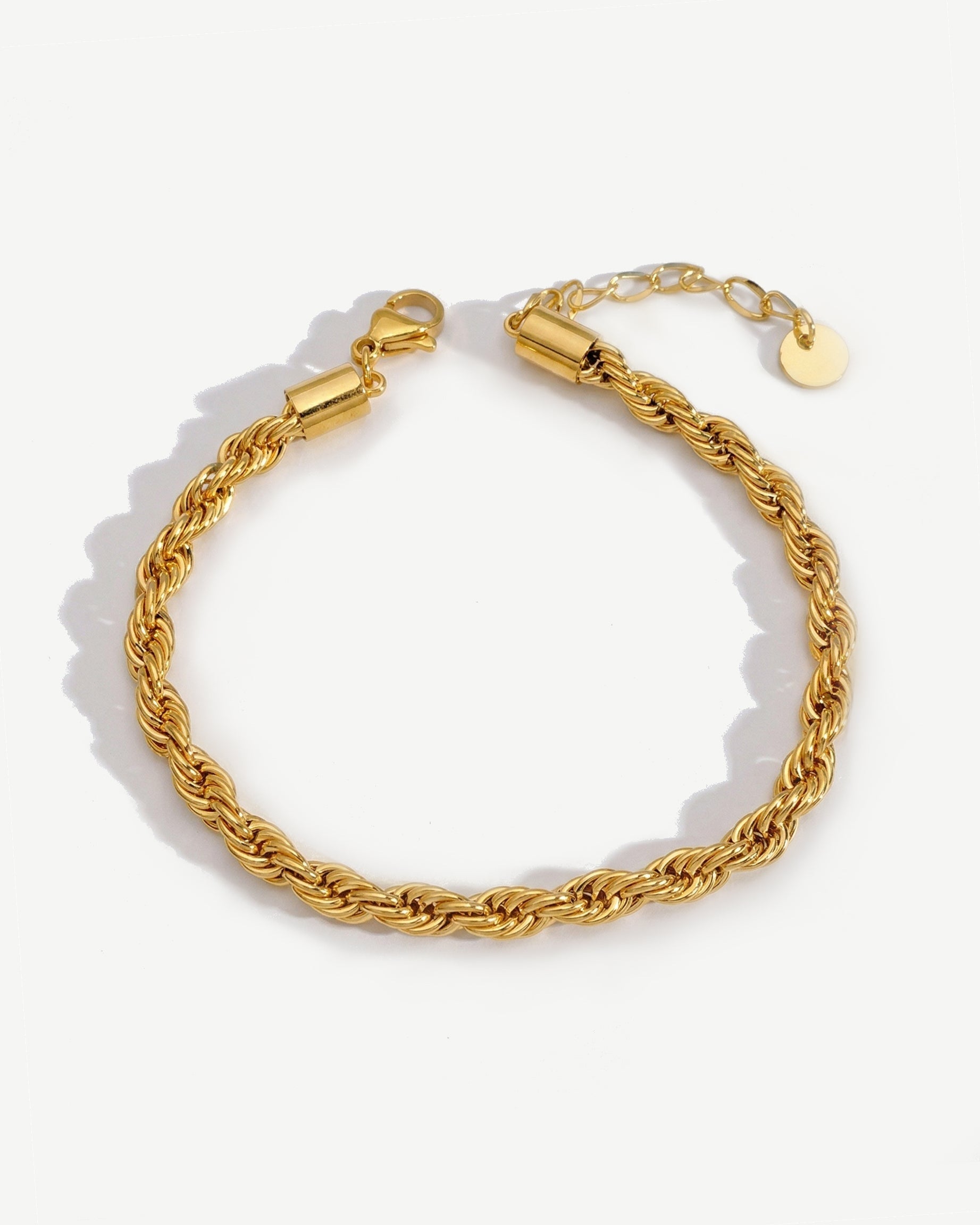 Twisted Rope Chain 14K Gold Bracelet