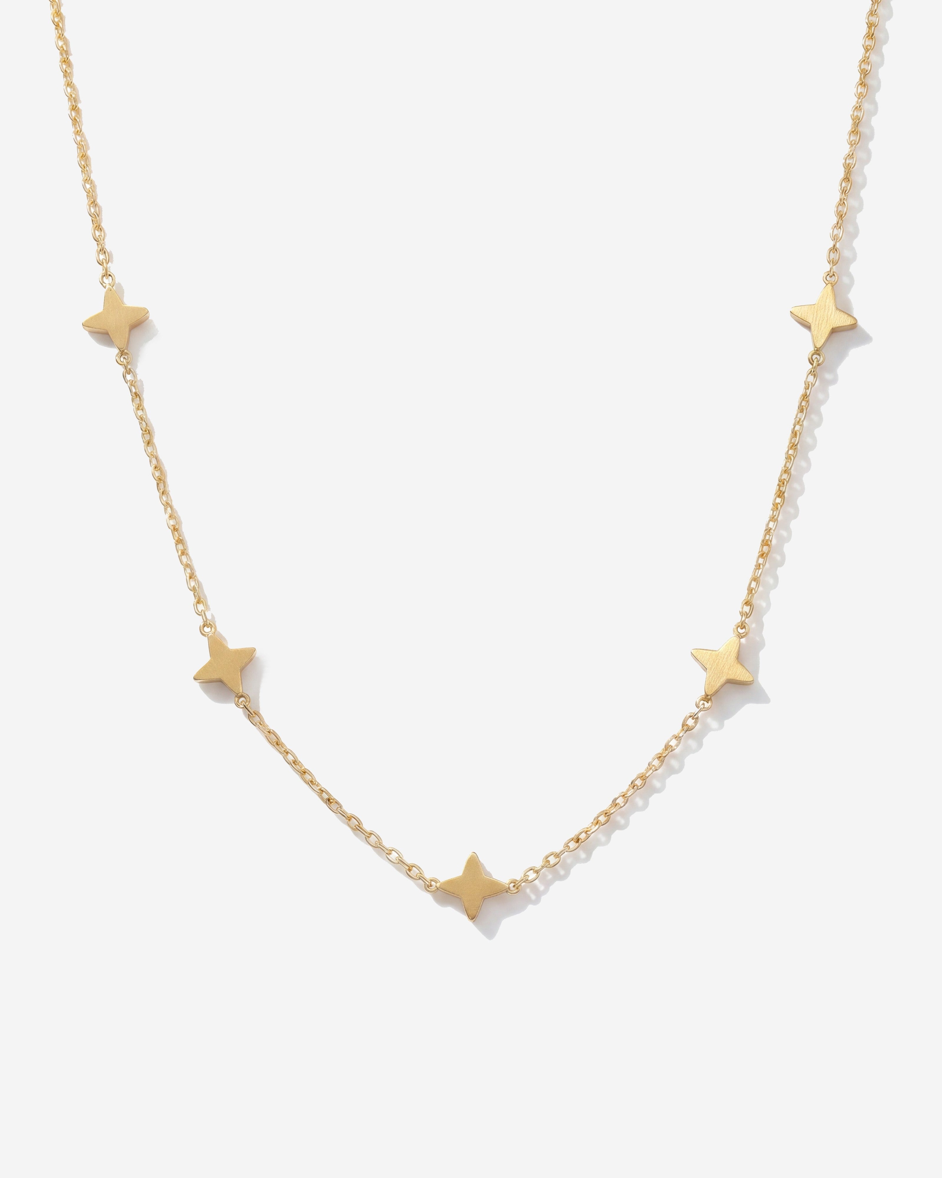 14K Gold Lucky Clover Choker Necklace