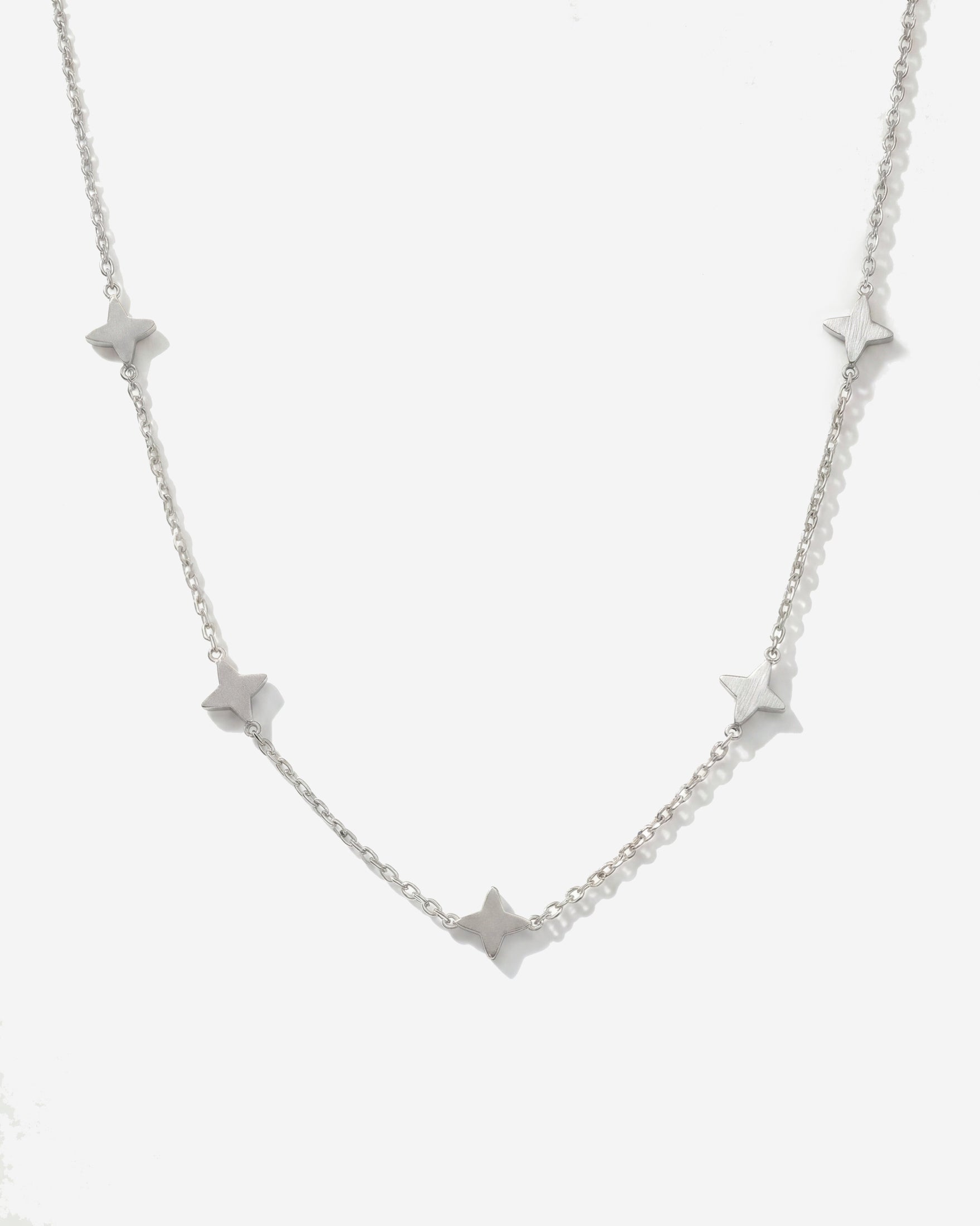 Silver Lucky Clover Choker Necklace