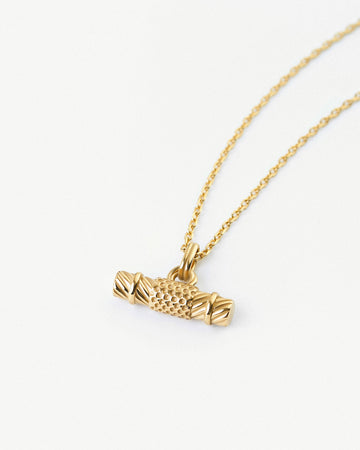 Raise The T-Bar Chunky 14K Gold Pendant Necklace
