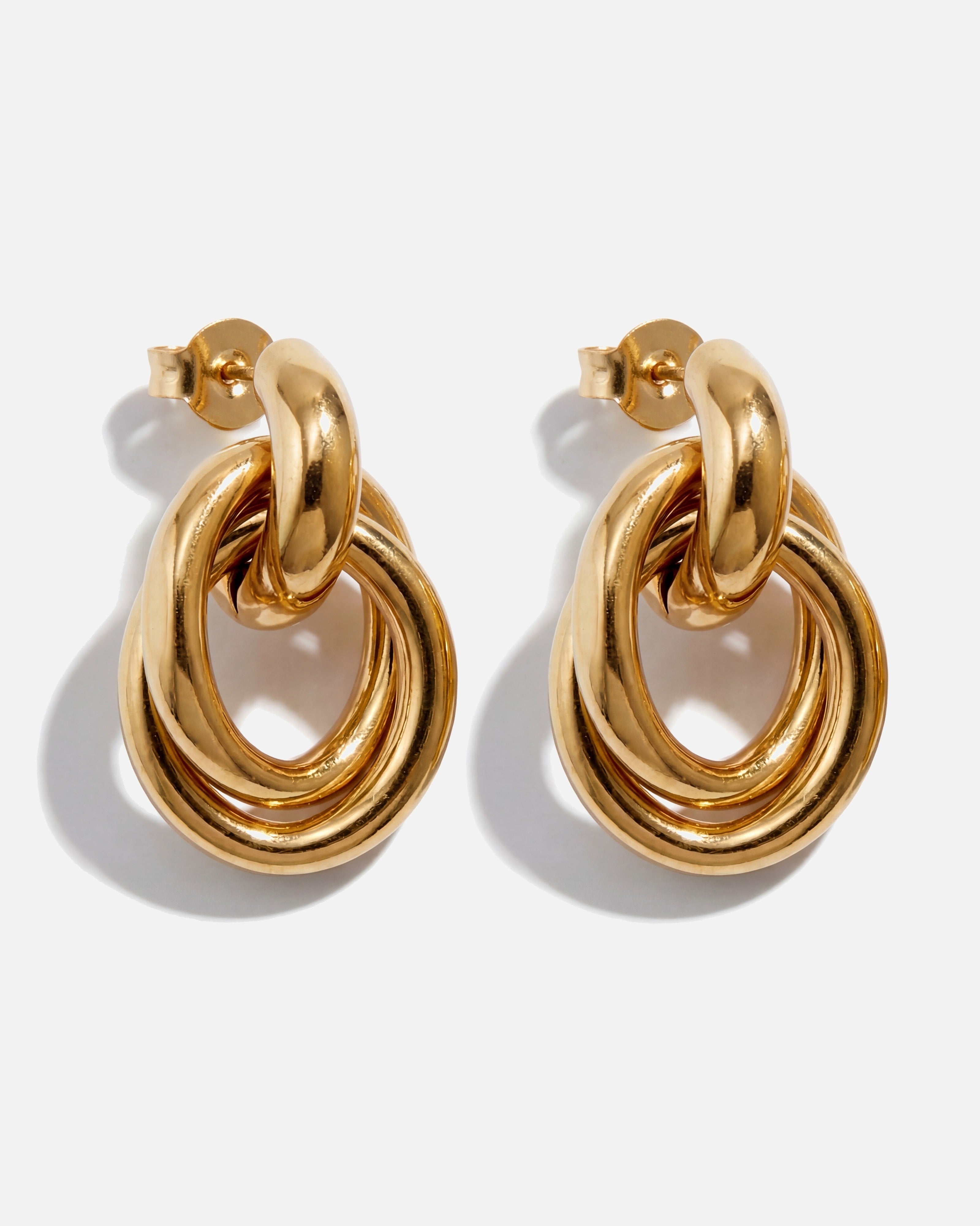 Chubby 14K Gold Molten Drop Studs
