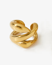 14k Molten Gold Huggie Hoop Ear Cuff