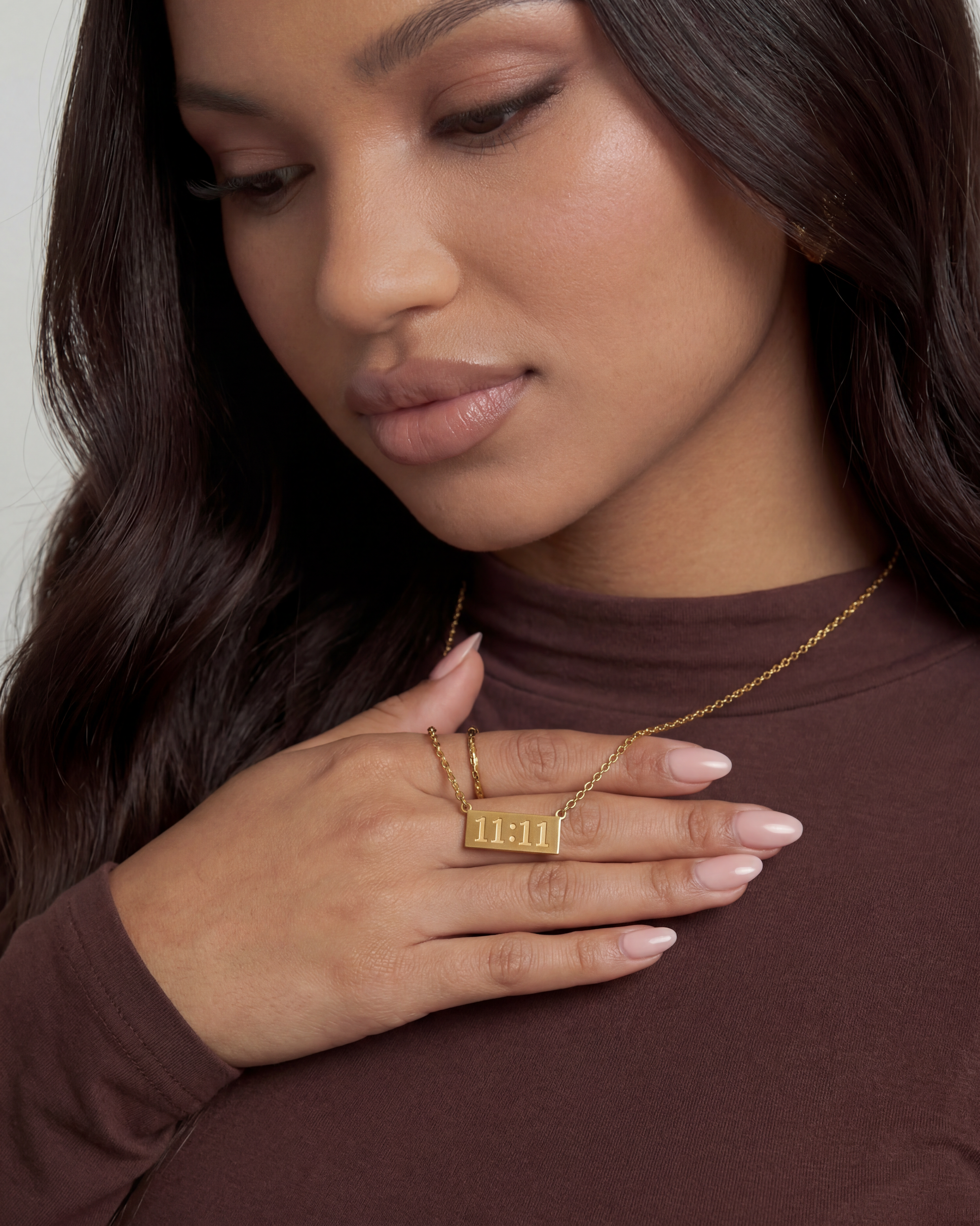 14K Gold 11:11 Universal Sign Pendant Necklace