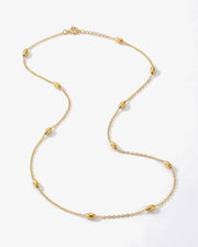 Dainty 14K Gold Beaded Choker Necklace