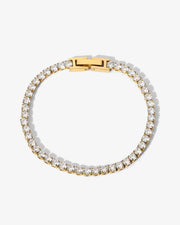 14K Gold Solitaire Tennis Bracelet