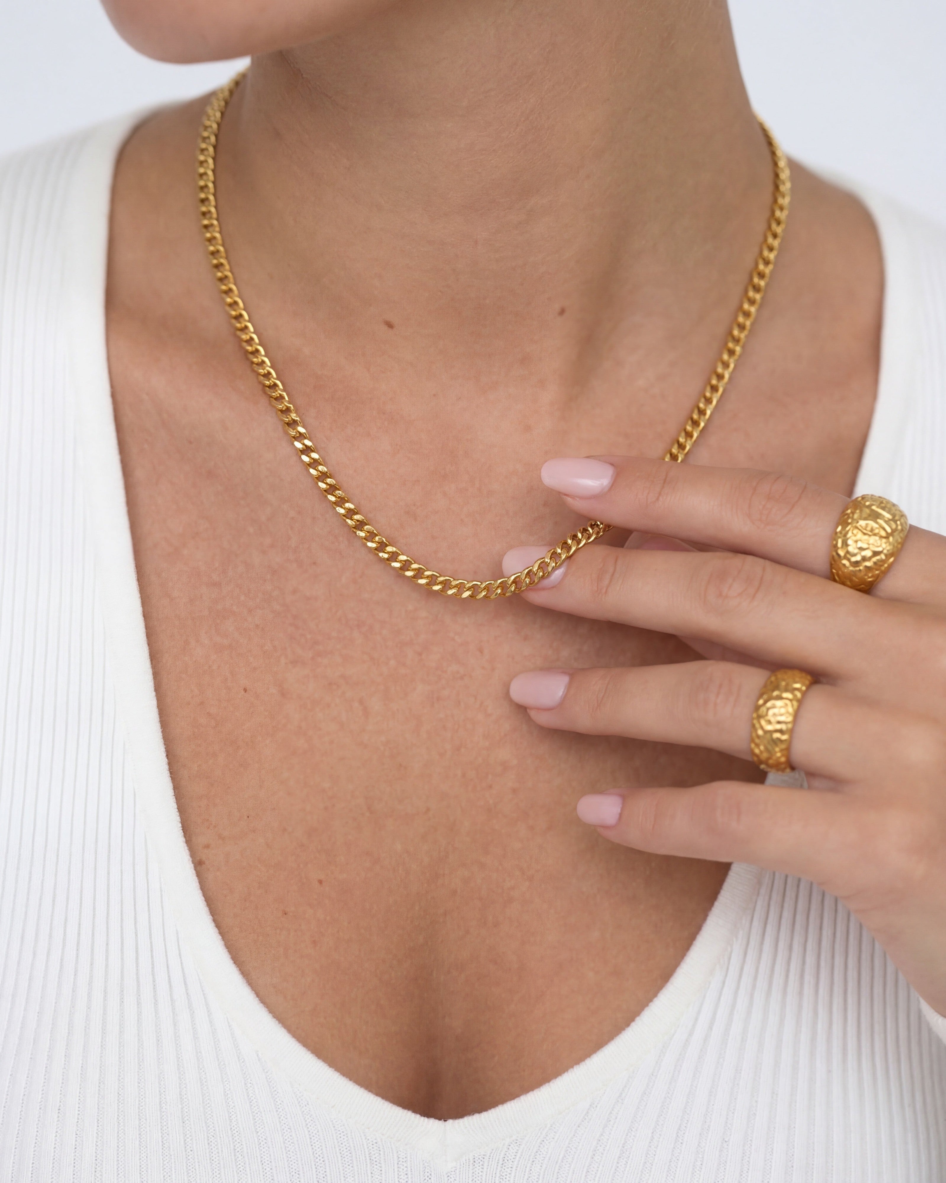 Dainty Chain 14K Gold Choker Necklace