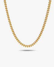 14K Gold Leaf Chain Choker Necklace