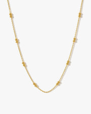 14K Gold Double Beaded Satellite Chain Necklace
