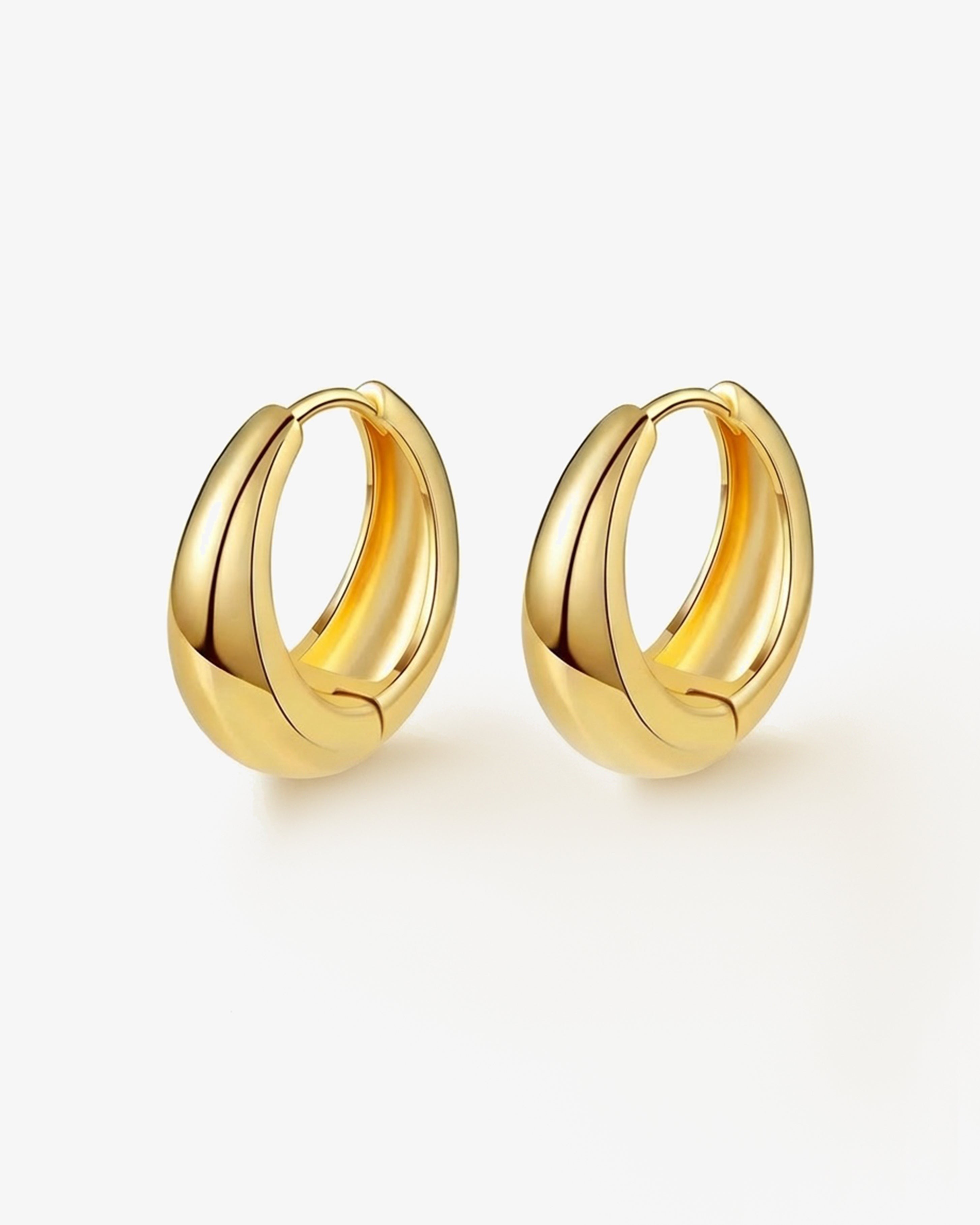 Chubby 14k Gold Huggie Hoops