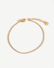 Tiny 14K Gold Keel Chain Link Bracelet