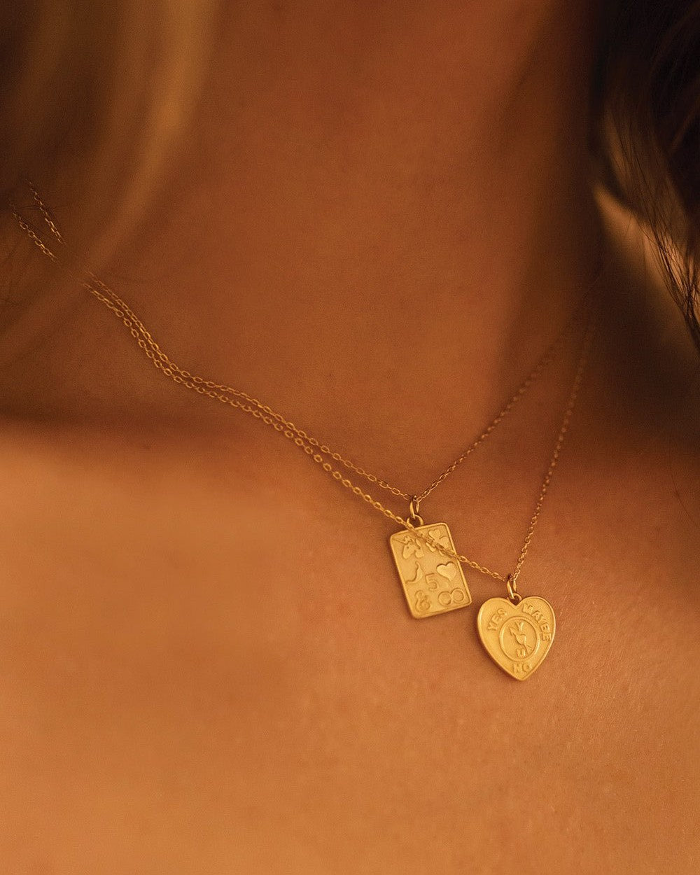 Chunky 14K Gold Card Necklace - Necklaces - Elk & Bloom