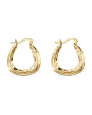 Chunky 14K Gold Oval Hoop Earrings - Earrings - Elk & Bloom
