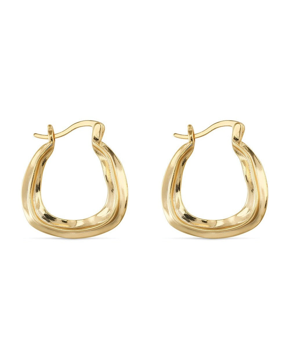 Chunky 14K Gold Oval Hoop Earrings - Earrings - Elk & Bloom