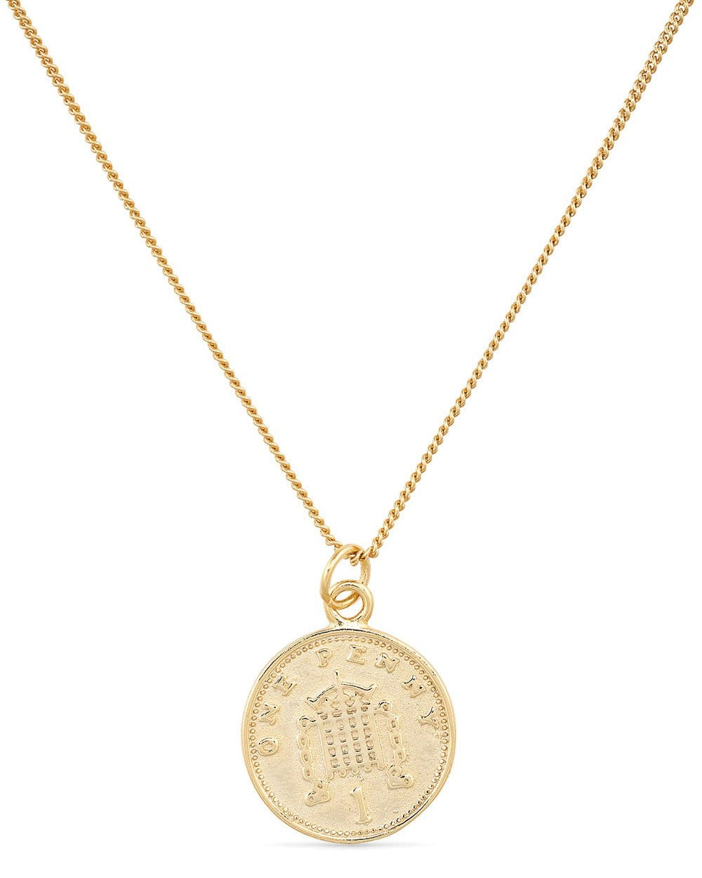 Chunky 18K Gold Lucky Penny Coin Medallion Necklace - Necklaces - Elk & Bloom