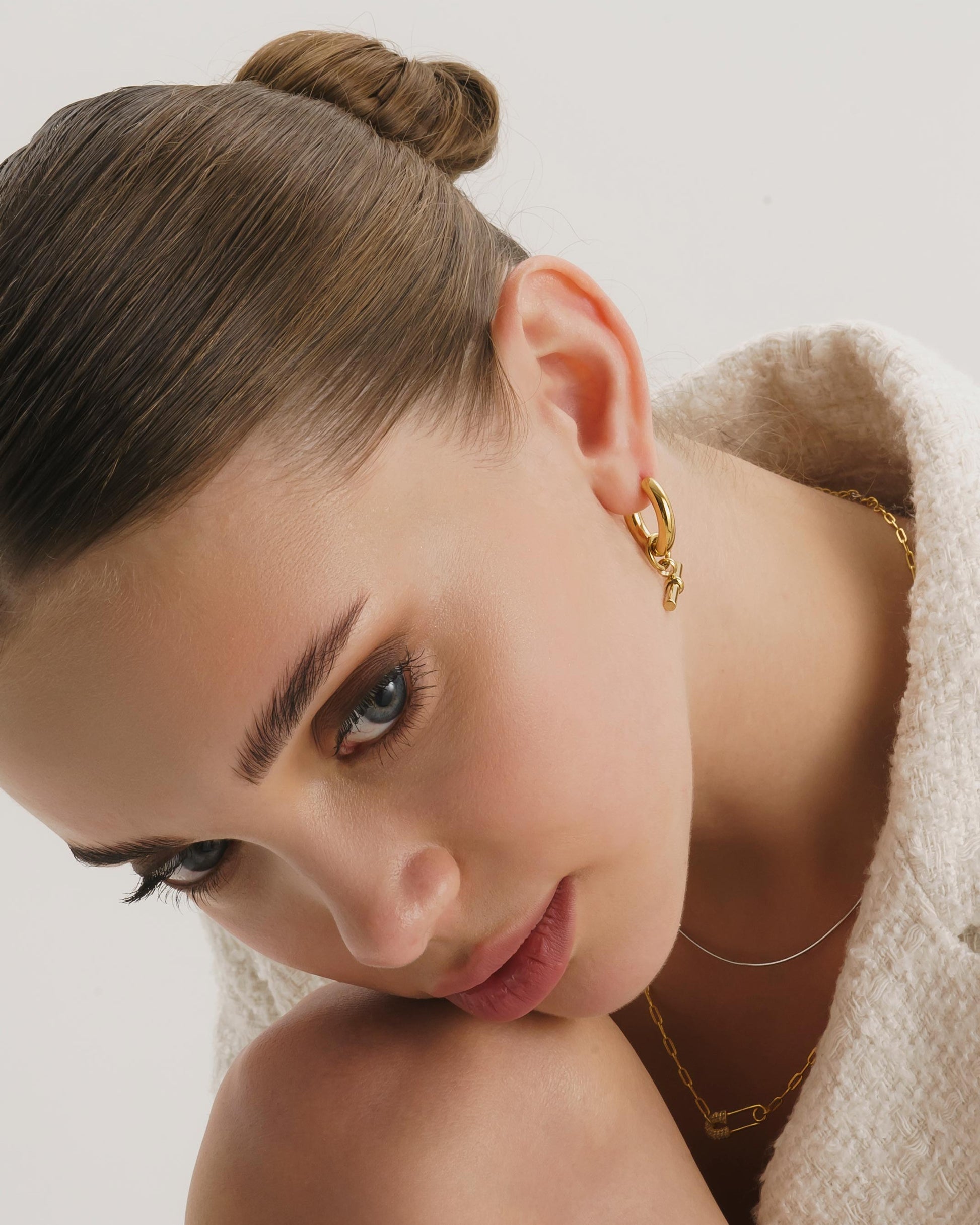 Chunky 18K Thick Gold Hoops - Earrings - Elk & Bloom