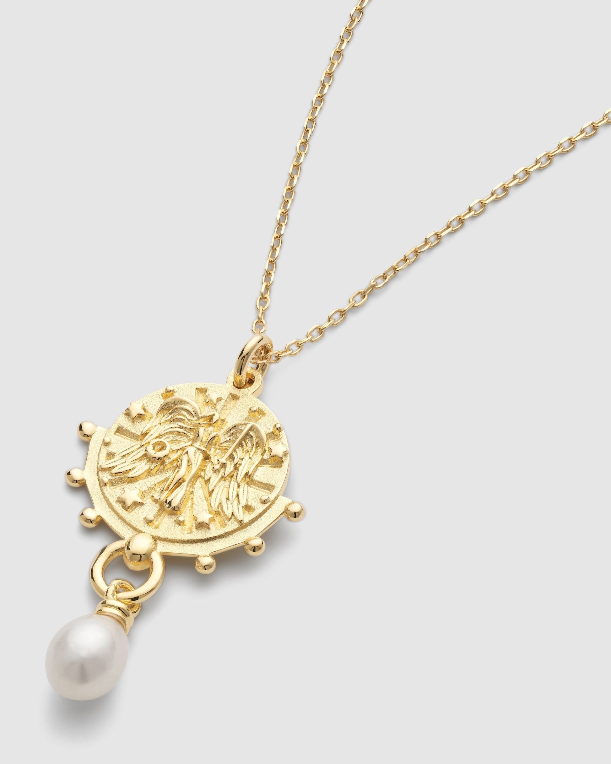 Chunky Pearl Gold Goddess Layered Necklace - Necklaces - Elk & Bloom