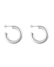 Chunky Sterling Silver Hoop Earrings - Earrings - Elk & Bloom