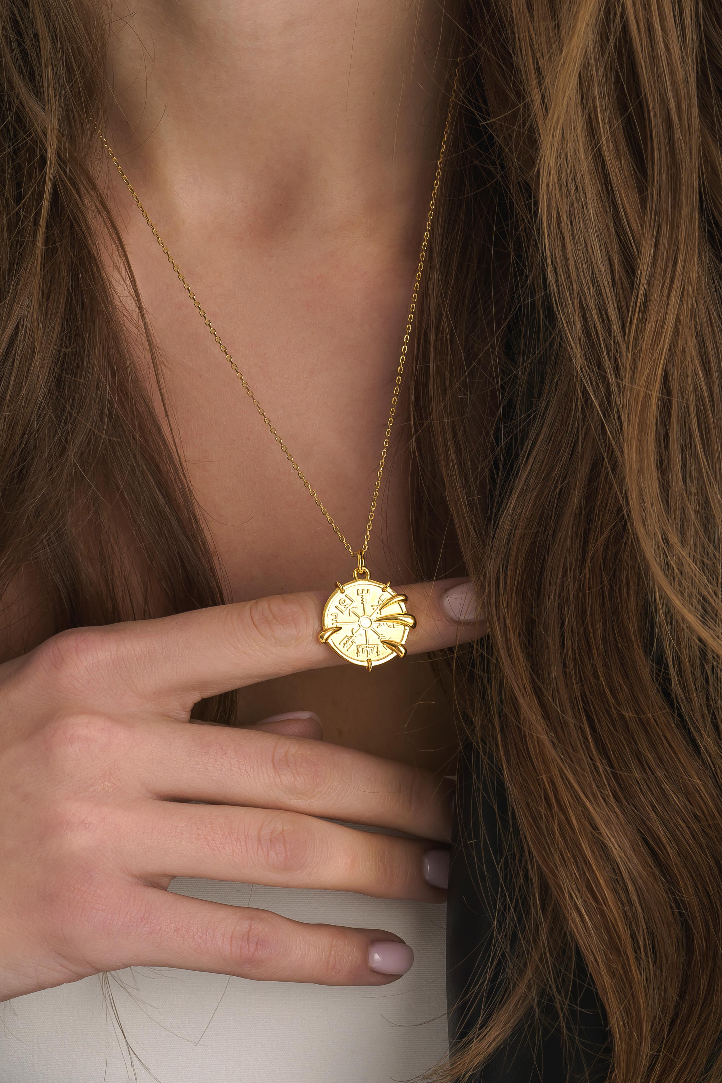 Viking gold necklace clearance