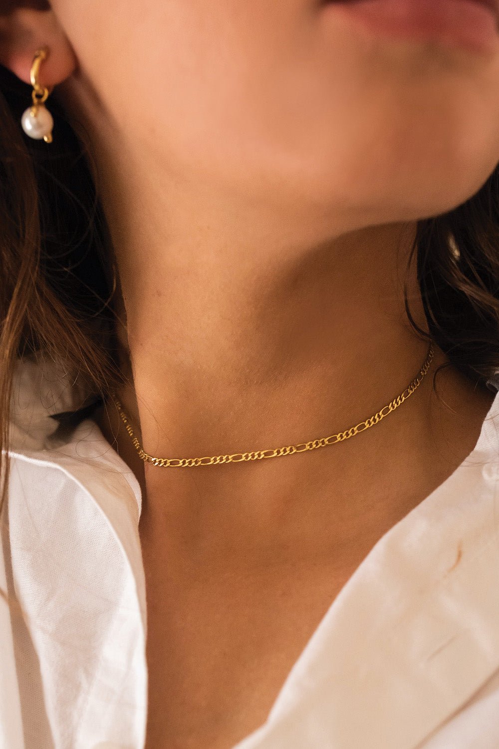 Dainty 14K Gold Chain Choker Necklace Gold Yes please Standard length