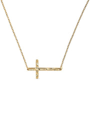 Dainty 14K Gold Cross Choker Necklace - Necklaces - Elk & Bloom