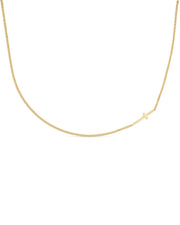 Dainty 14K Gold Cross Choker Necklace - Necklaces - Elk & Bloom