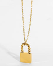 Dainty 14K Gold Lock Necklace - Necklaces - Elk & Bloom