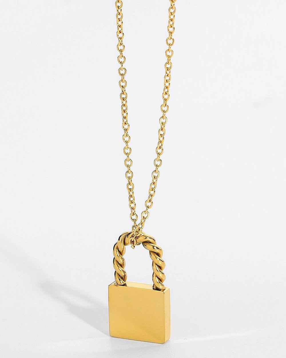 Dainty 14K Gold Lock Necklace - Necklaces - Elk & Bloom