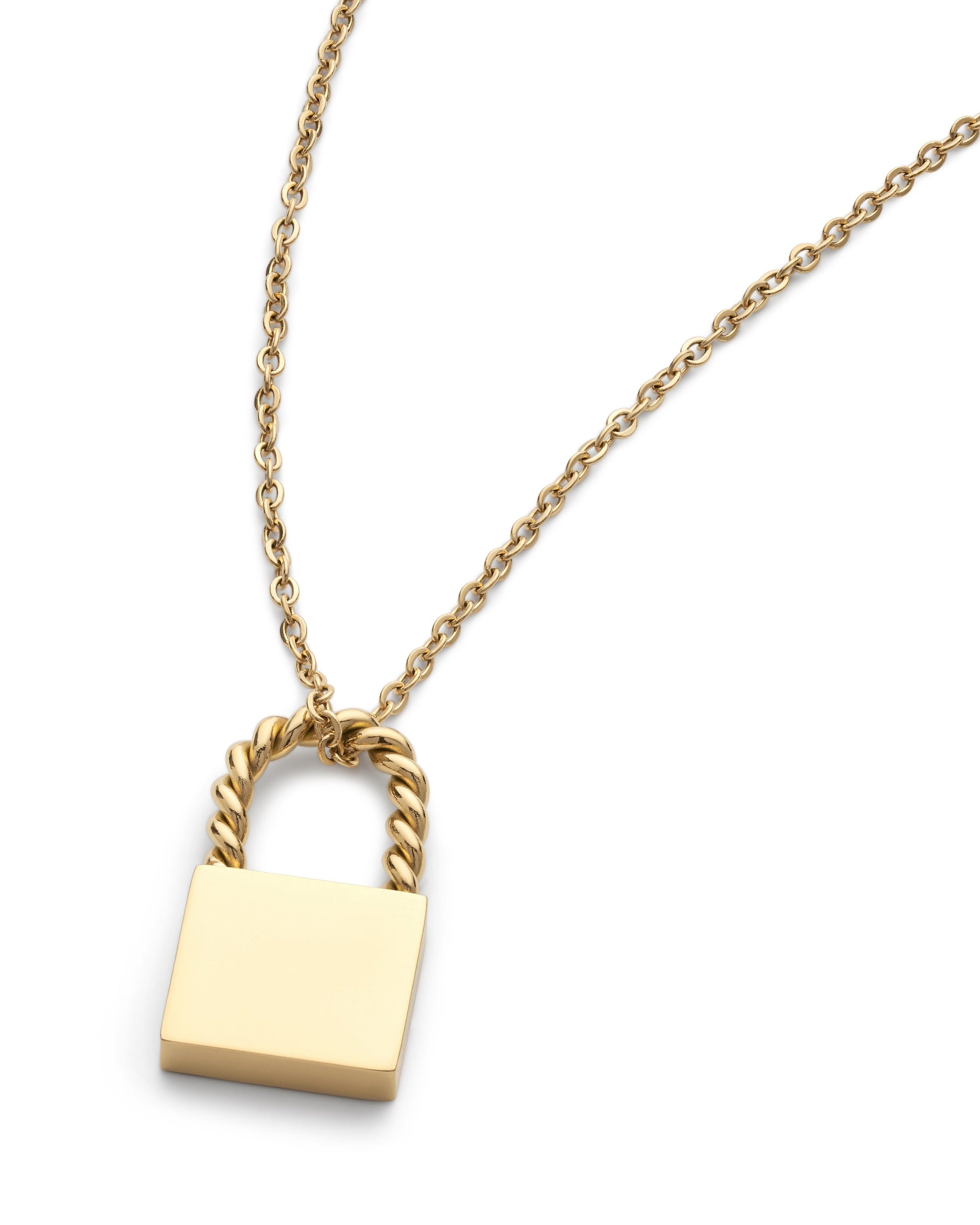 Dainty 14K Gold Lock Necklace - Necklaces - Elk & Bloom