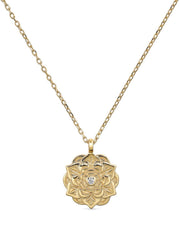 Dainty 18K Gold Lotus Flower Necklace - Necklaces - Elk & Bloom