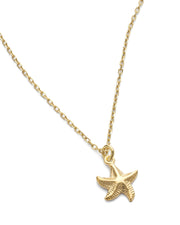 Dainty 18K Gold Starfish Necklace - Necklaces - Elk & Bloom