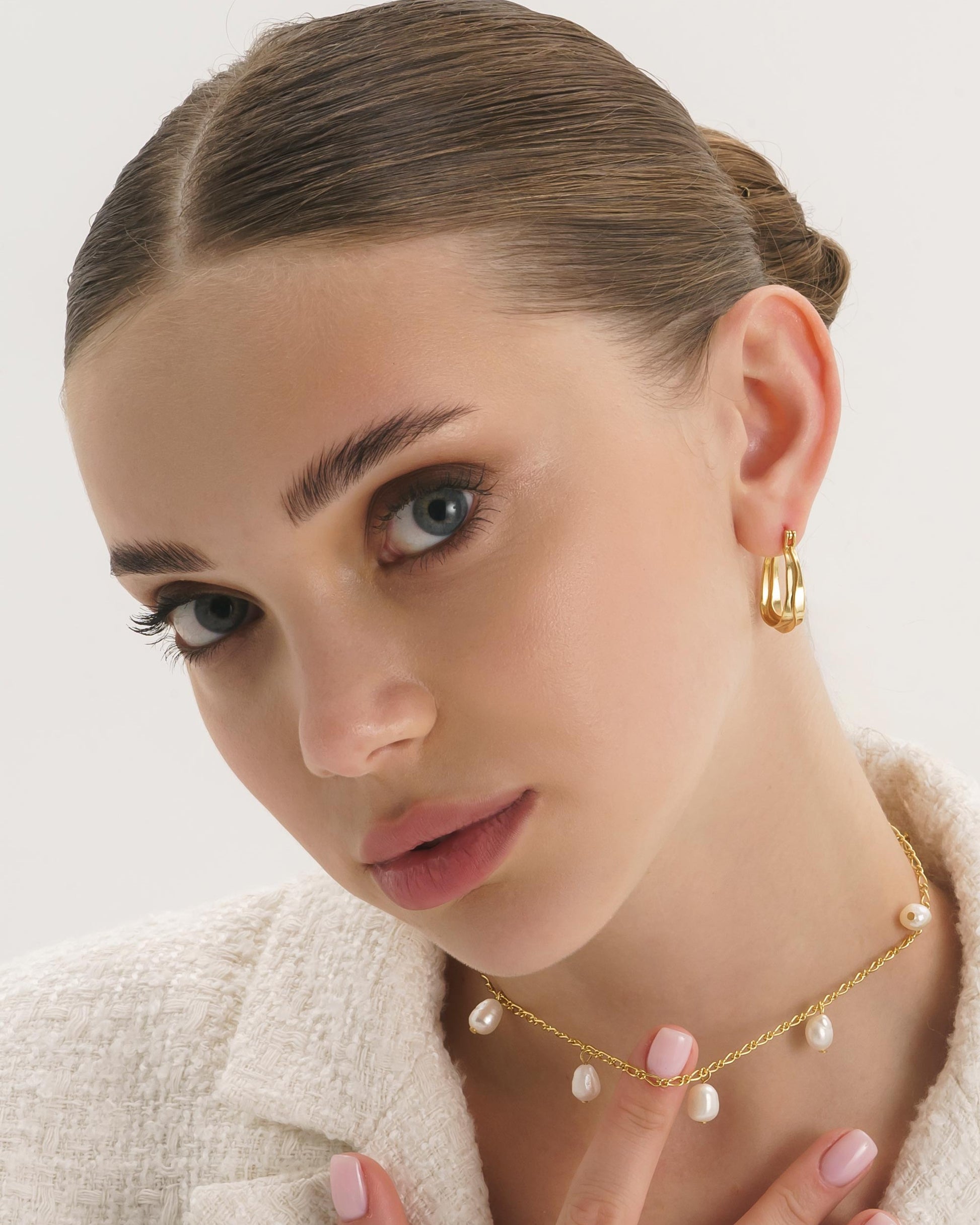 Dainty Gold 18K Pearl Choker Necklace - Necklaces - Elk & Bloom