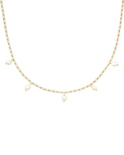 Dainty Gold 18K Pearl Choker Necklace - Necklaces - Elk & Bloom