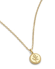 Dainty Gold Rose Flower Necklace - Necklaces - Elk & Bloom