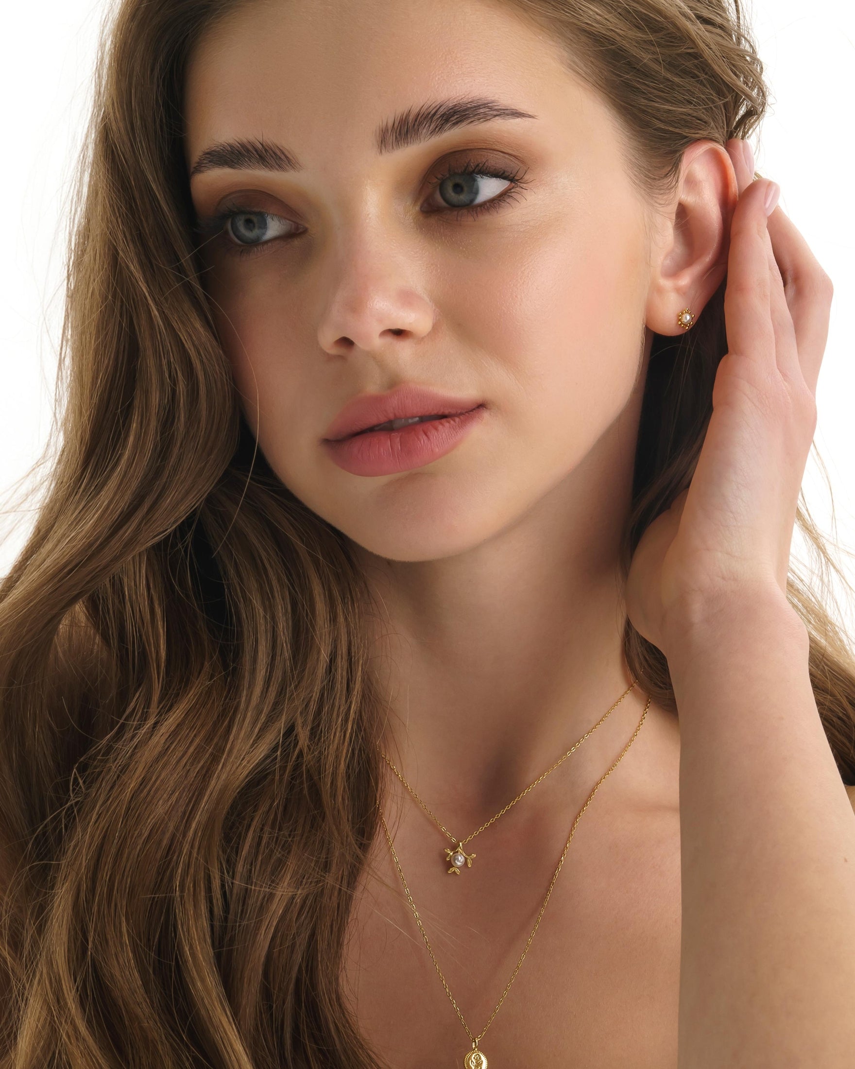 Dainty Gold Rose Flower Necklace - Necklaces - Elk & Bloom