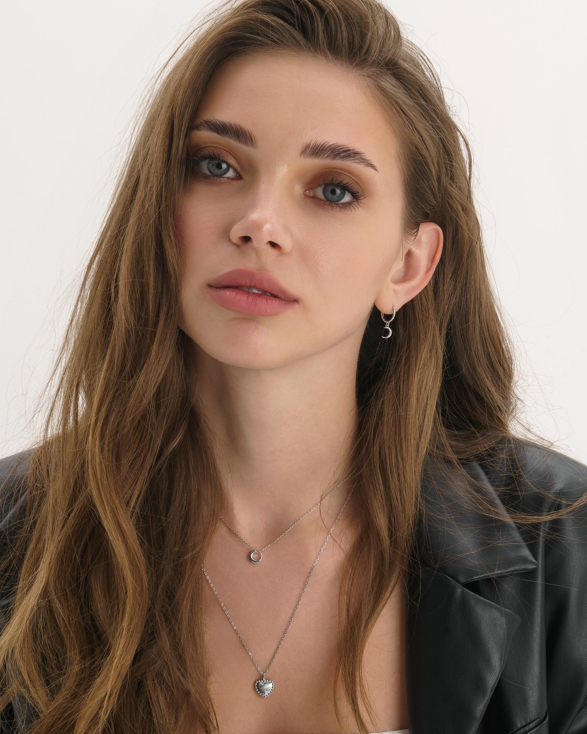 Dainty Sterling Silver Heart Love Necklace - Necklaces - Elk & Bloom