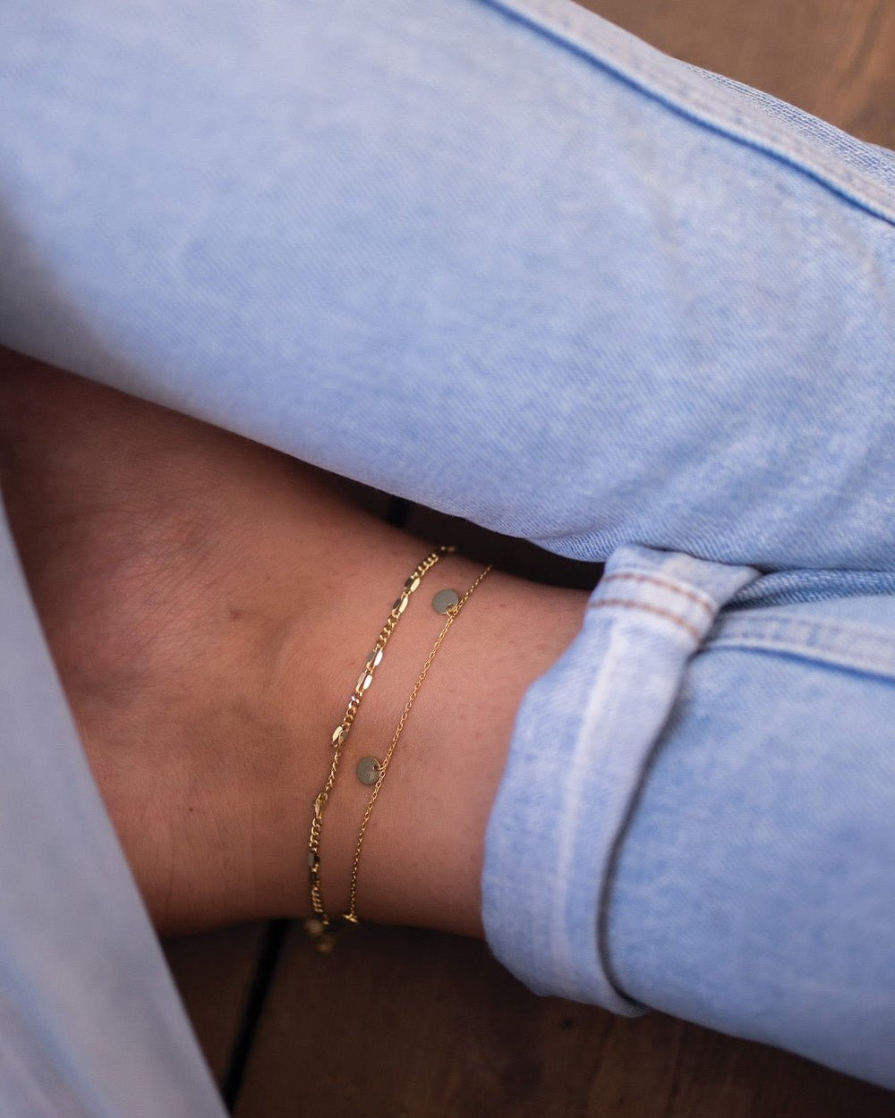 Delicate 18K Gold Chain Anklet - Anklets - Elk & Bloom