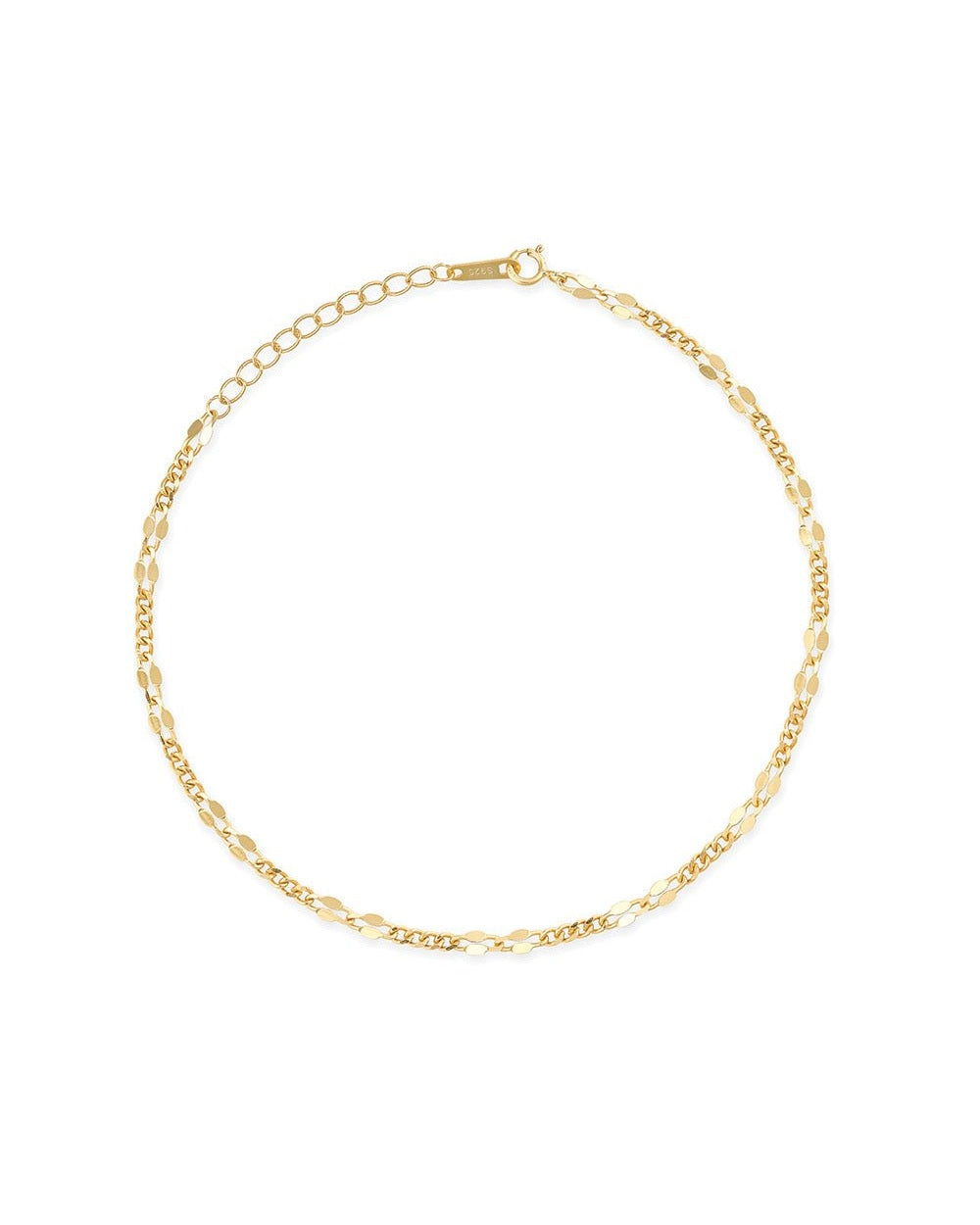 Delicate 18K Gold Chain Anklet