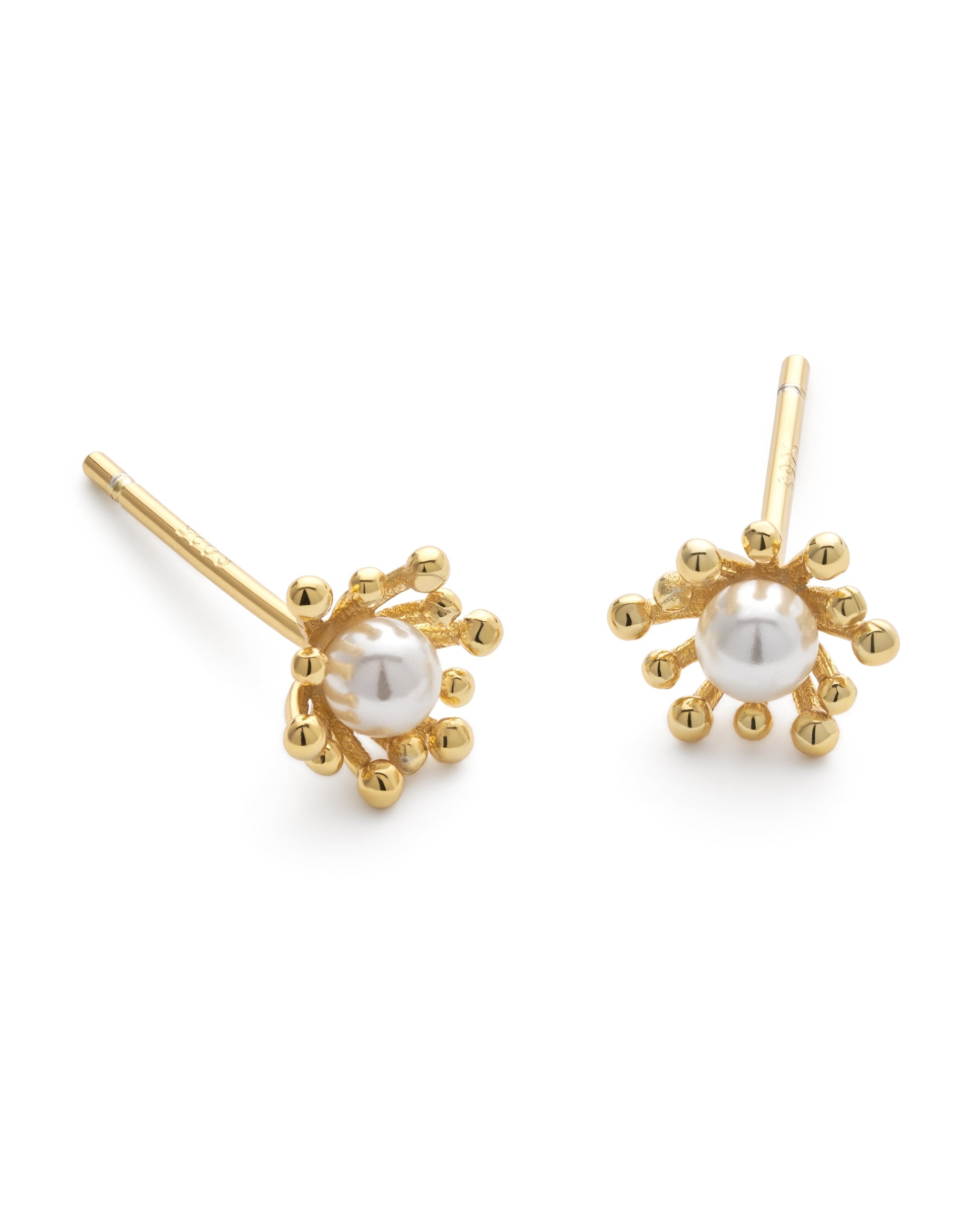 Flower Wreath Floral Gold Earrings - Earrings - Elk & Bloom